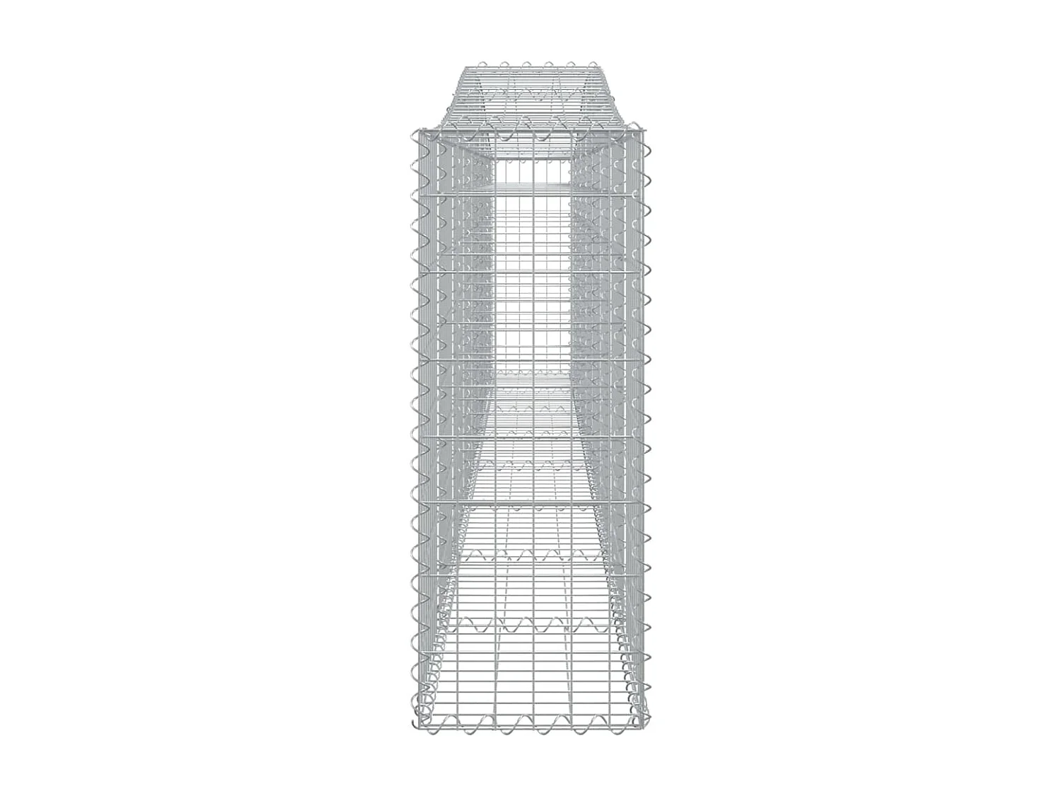 Paniers à gabions arqués 8 pcs 400x30x80-100 Fer galvanisé