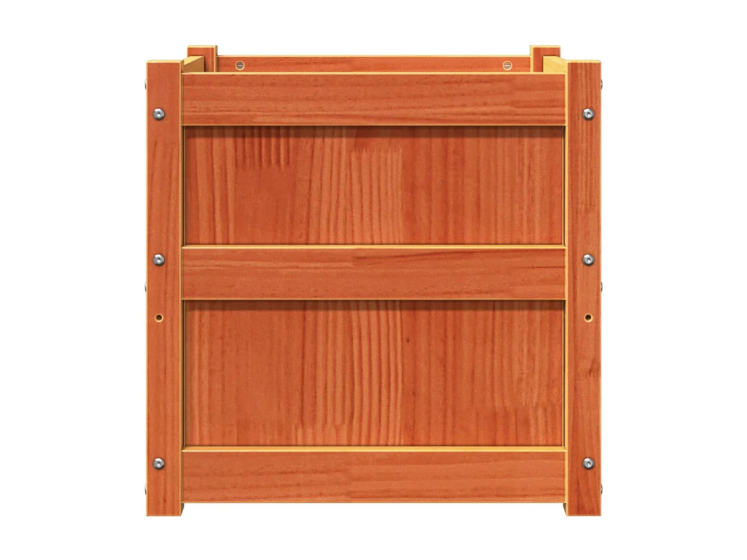 Jardinière marron 50x50x50 bois de pin massif