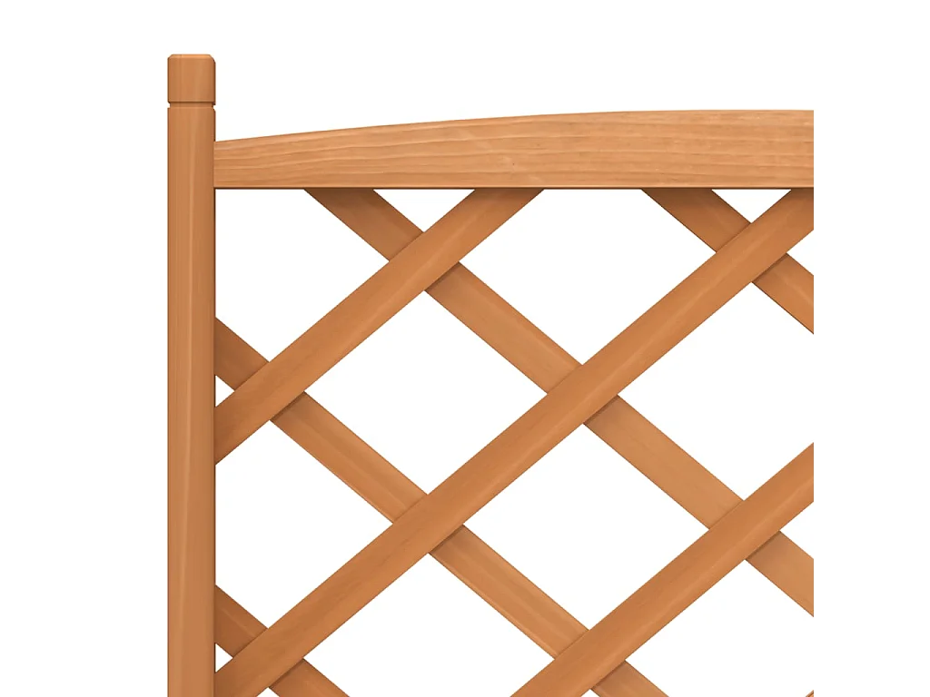 Jardinière avec treillis marron bois massif de sapin