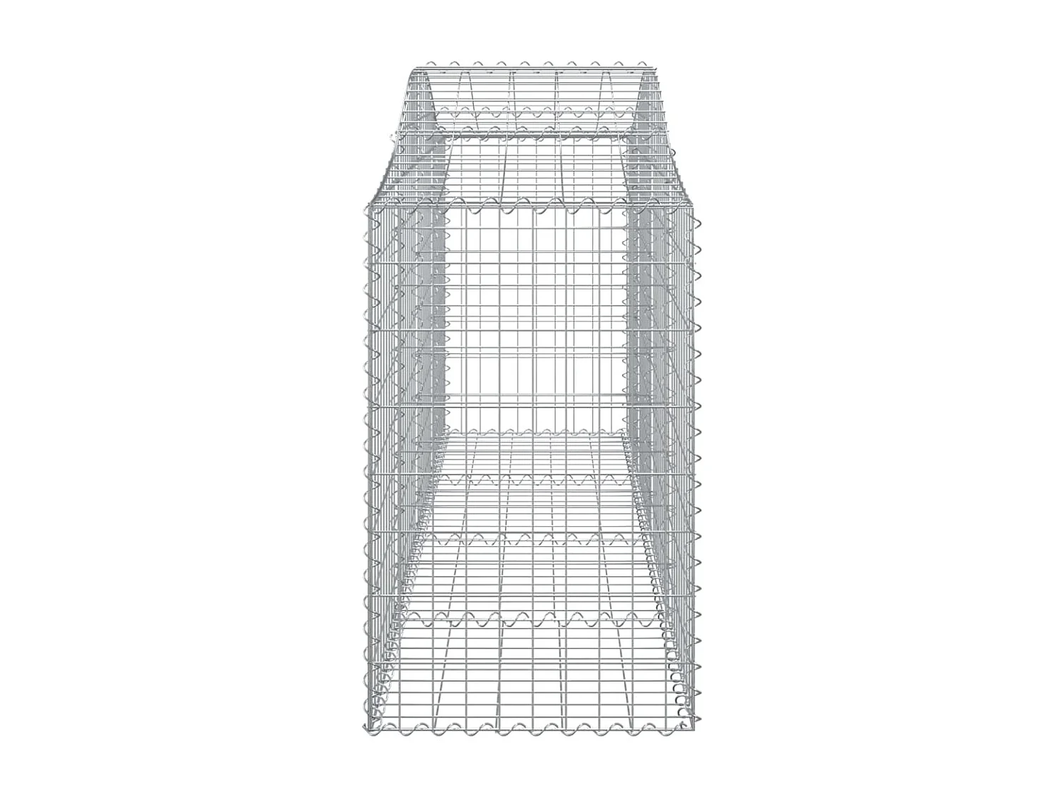 Paniers à gabions arqués 14 pcs 200x50x80-100 Fer galvanisé