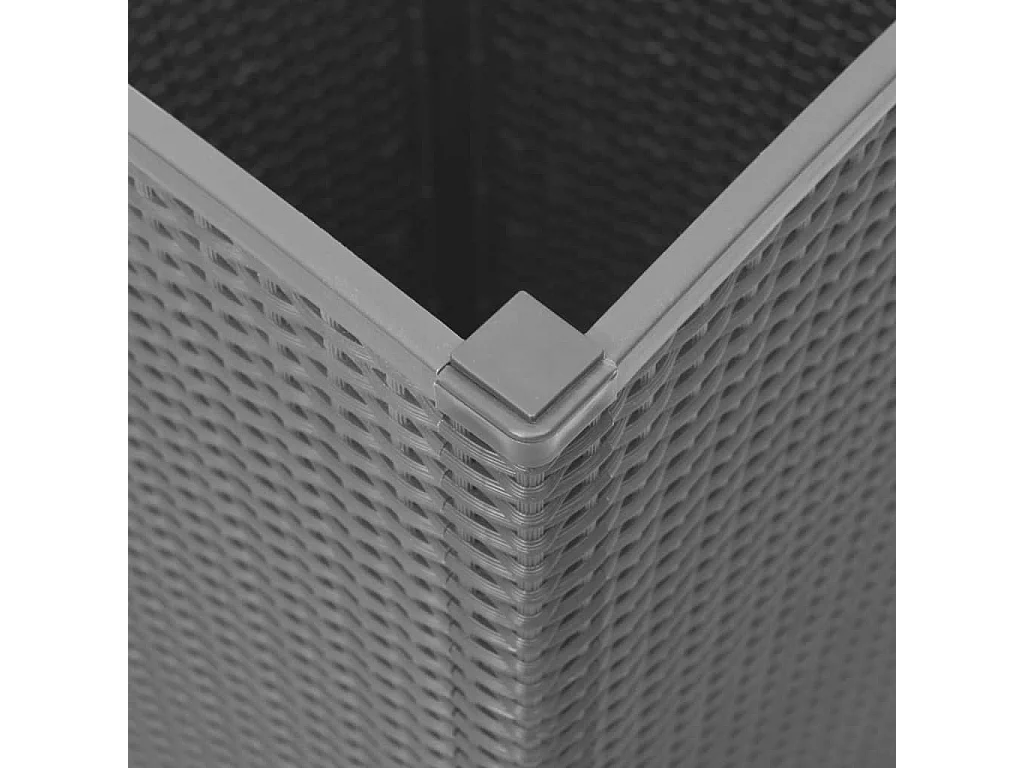 Jardinières 2 pcs gris clair 32,5x32,5x57 polypropylène