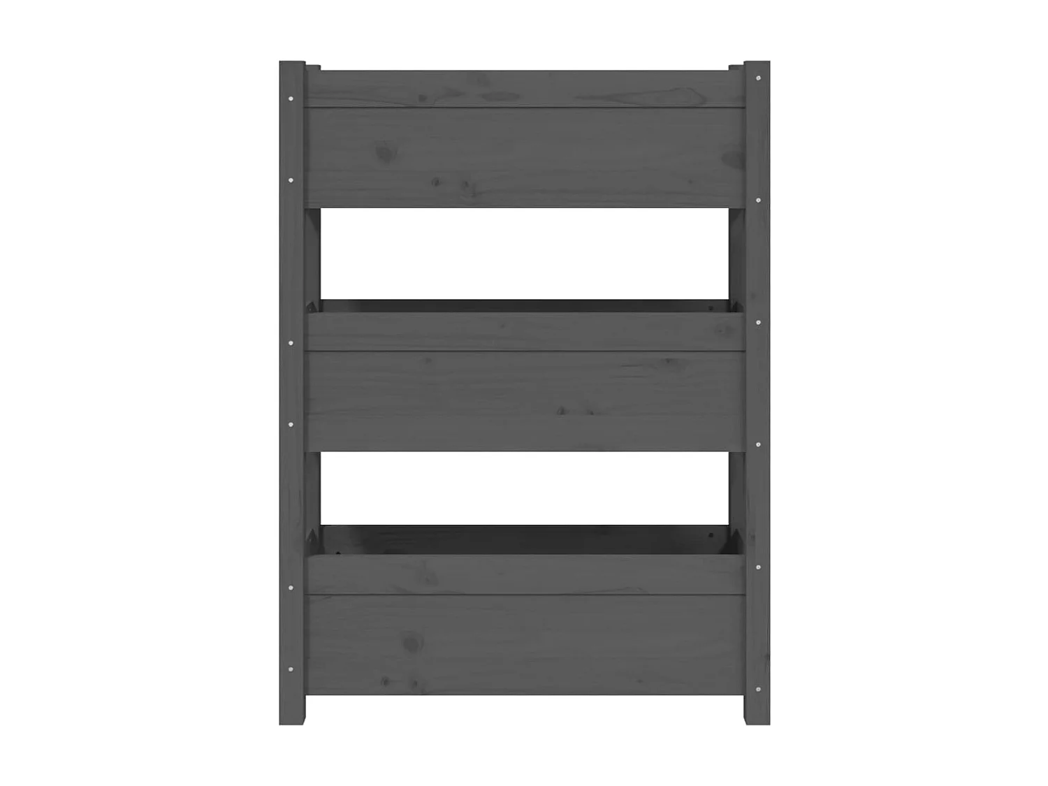 Jardinière Gris 77x25x104,5 Bois massif de pin