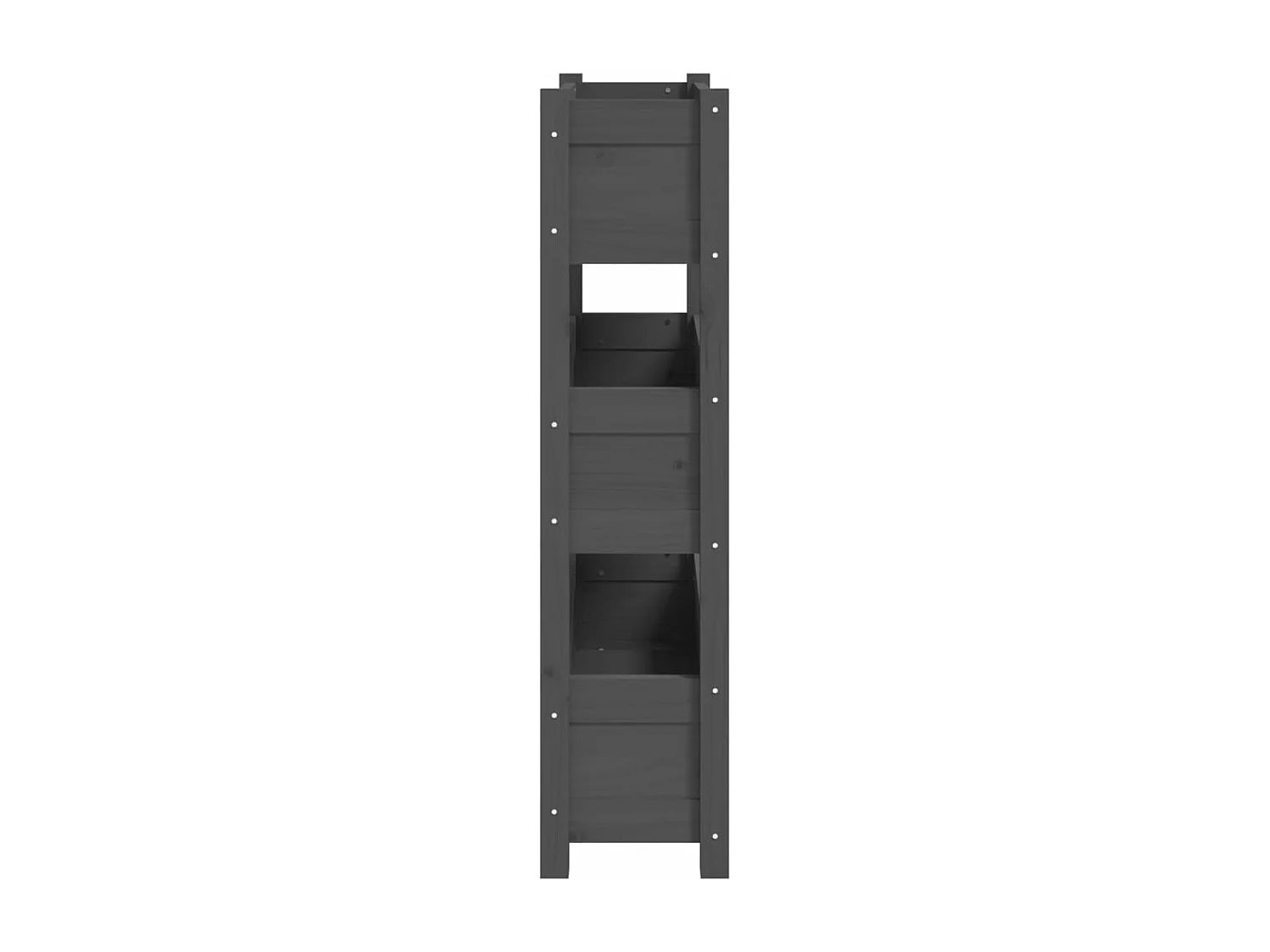 Jardinière Gris 77x25x104,5 Bois massif de pin