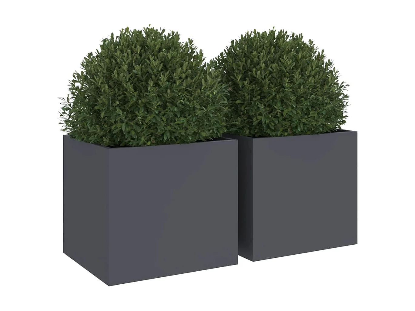 Jardinières 2 pcs anthracite 32x30x29 acier laminé à froid