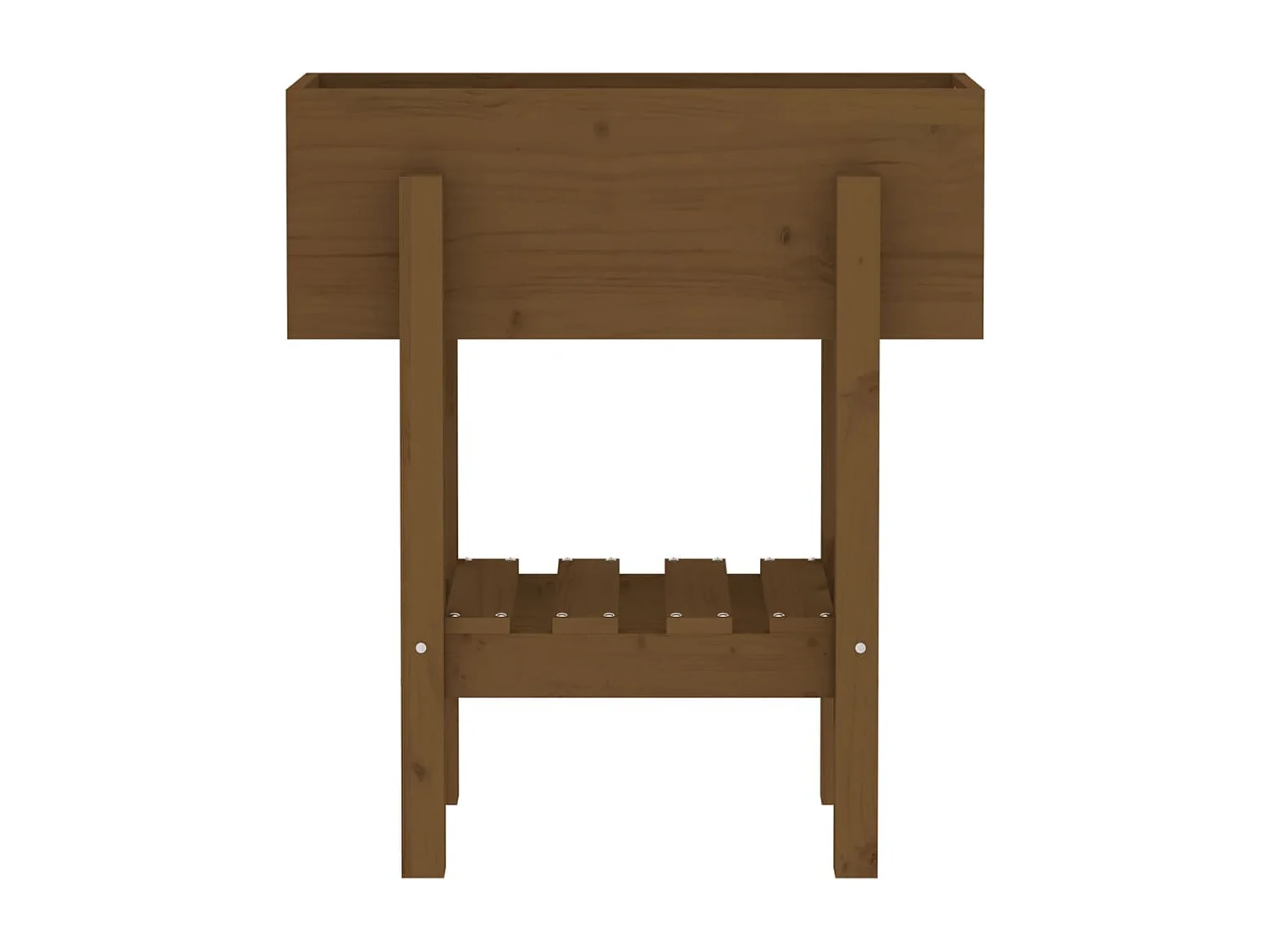 Jardinière marron miel 62x30x69 bois massif de pin