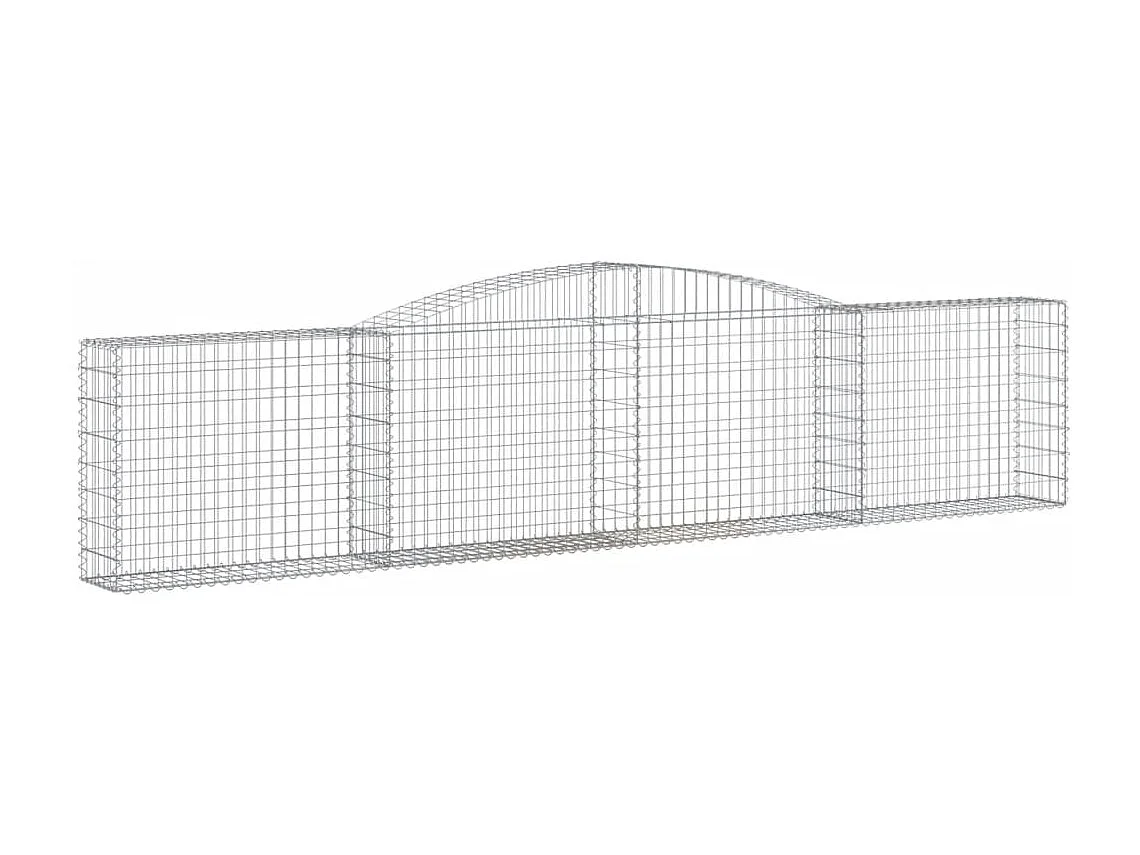 Paniers à gabions arqués 10 pcs 400x30x80-100 Fer galvanisé