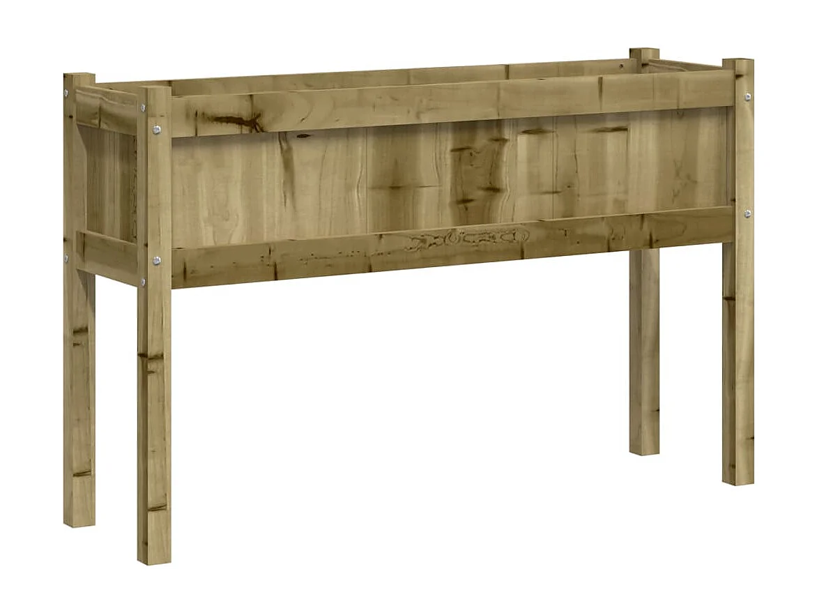 Jardinières 2 pcs avec pieds bois de pin imprégné