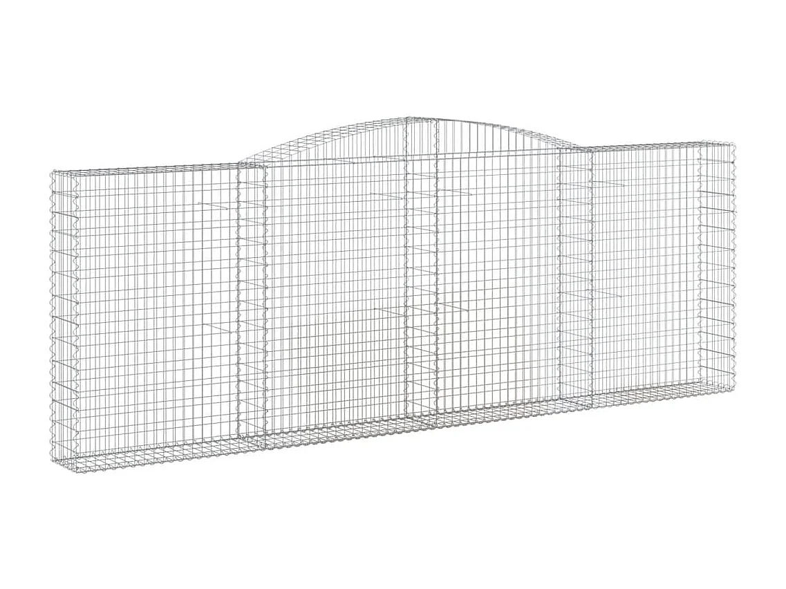Paniers à gabions arqués 2 pcs 400x30x140-160 Fer galvanisé