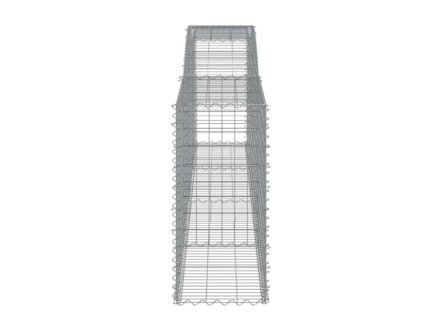 Paniers à gabions arqués 20 pcs 400x50x100-120 Fer galvanisé