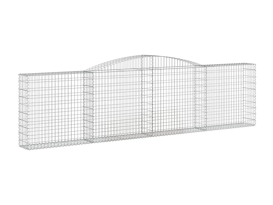 Paniers à gabions arqués 9 pcs 400x30x100-120 Fer galvanisé
