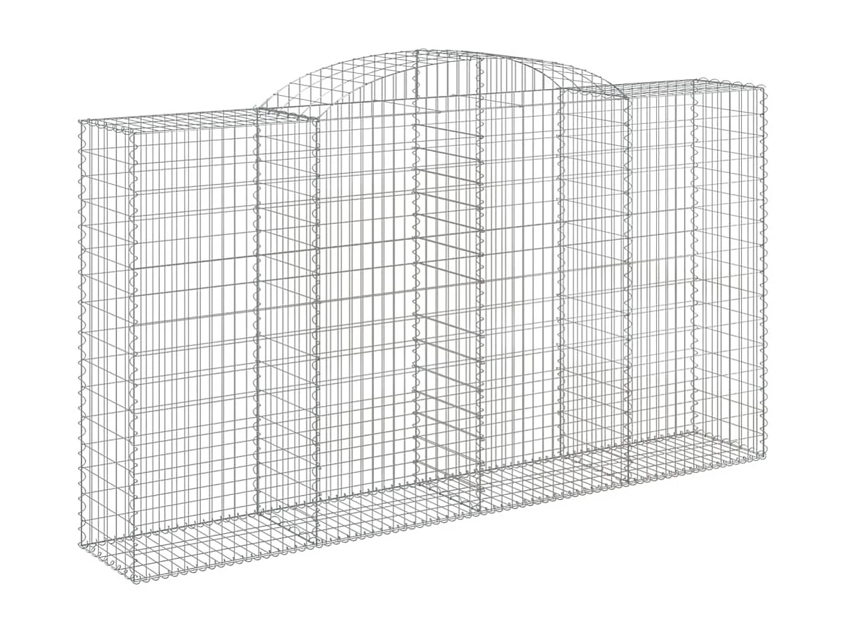 Paniers à gabions arqués 5 pcs 300x50x160-180 fer galvanisé