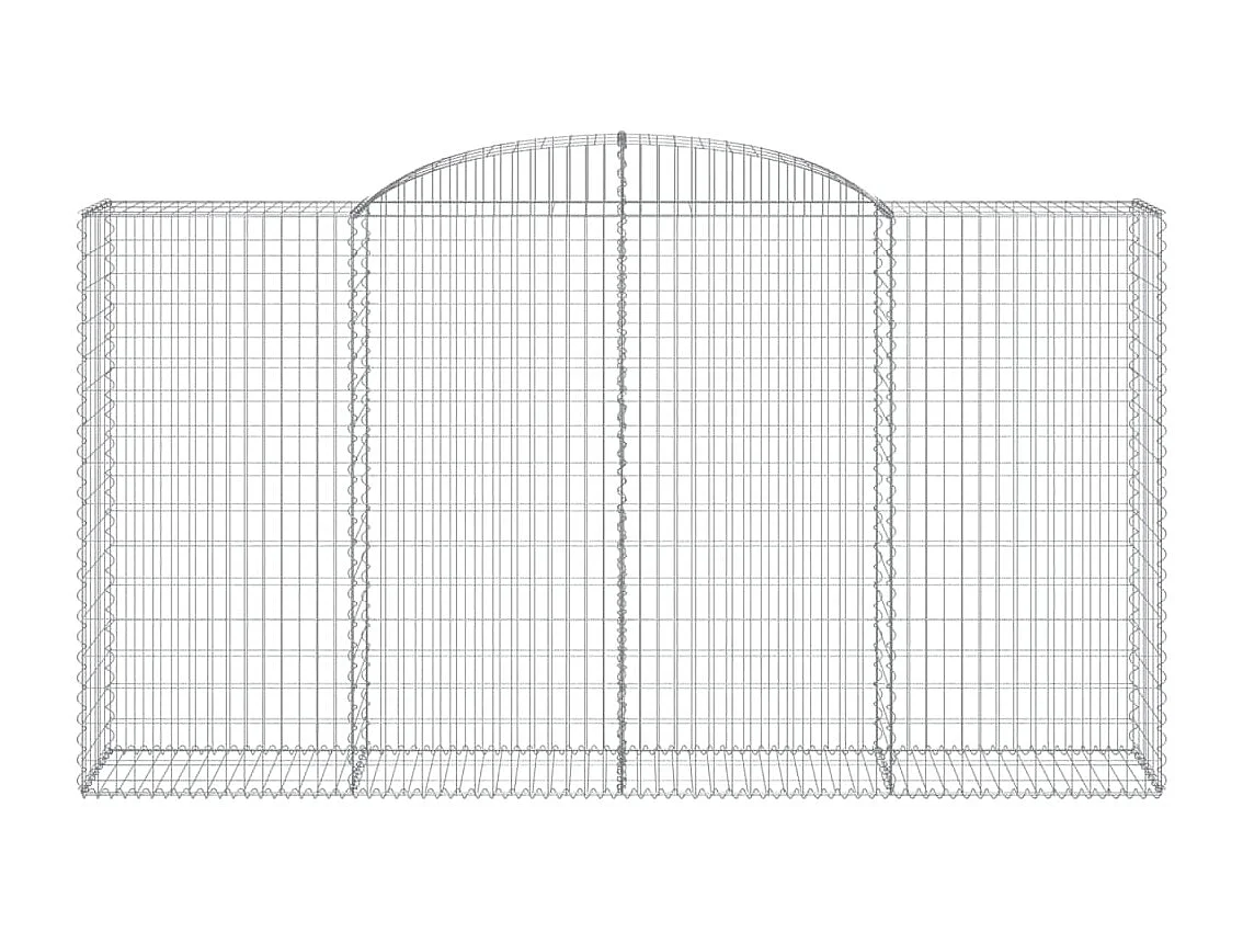 Paniers à gabions arqués 5 pcs 300x50x160-180 fer galvanisé
