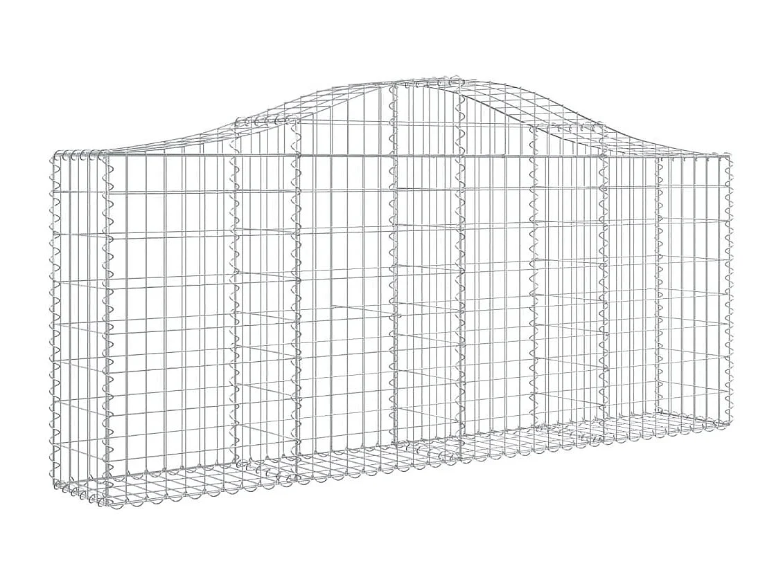 Paniers à gabions arqués 6 pcs 200x30x80-100 Fer galvanisé