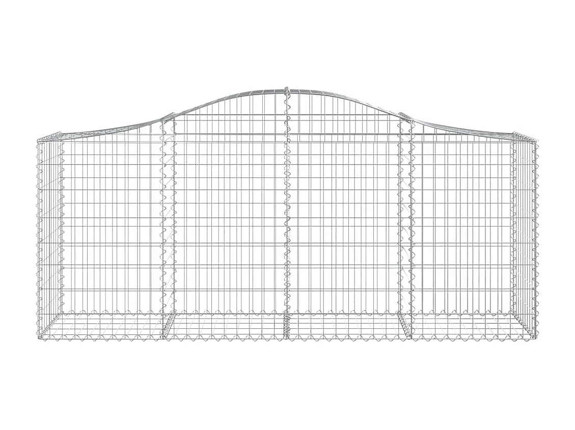 Paniers à gabions arqués 12 pcs 200x50x80-100 Fer galvanisé