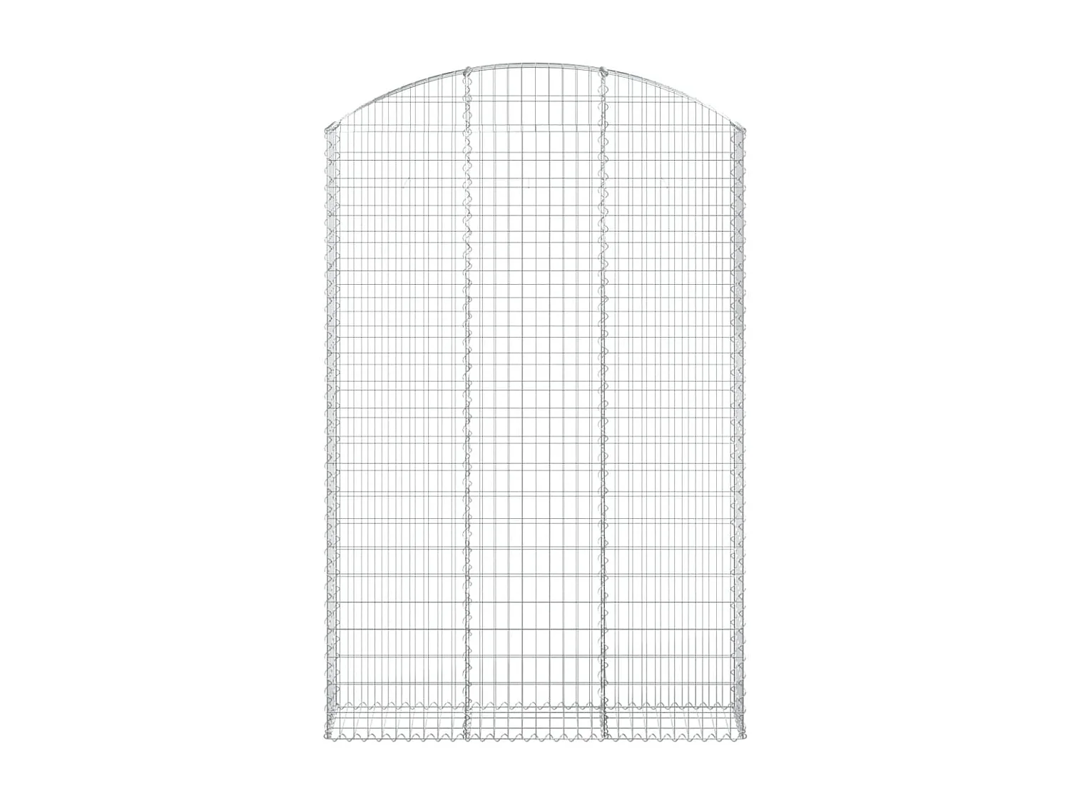 Panier de gabions arqué 150x30x220-240 Fer galvanisé