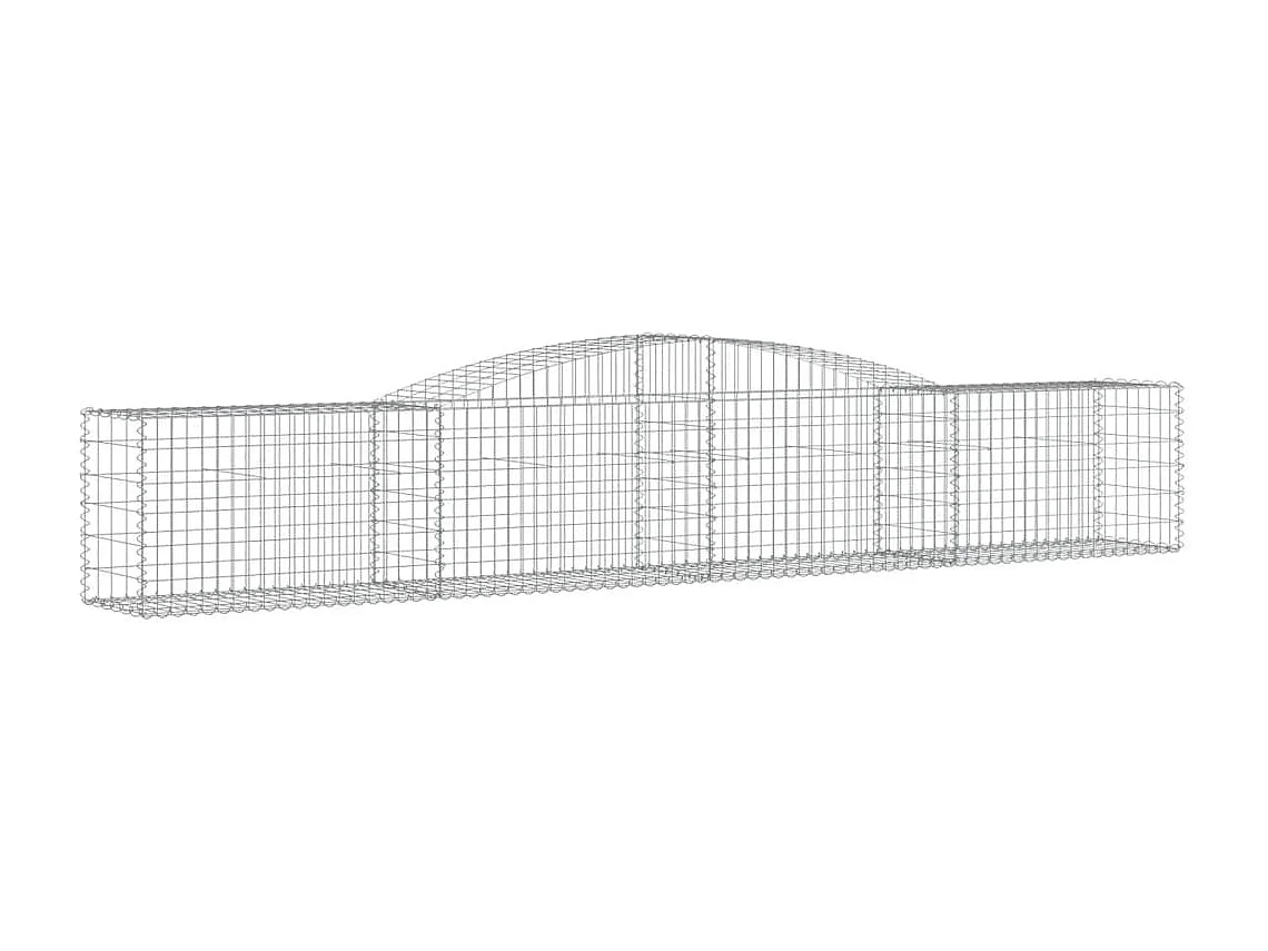 Paniers à gabions arqués 4 pcs 400x50x60-80 Fer galvanisé