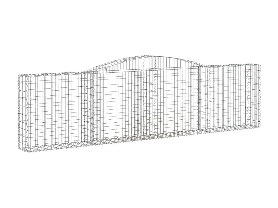 Panier de gabions arqué 400x30x100-120 Fer galvanisé