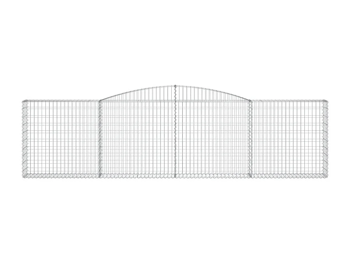 Panier de gabions arqué 400x30x100-120 Fer galvanisé