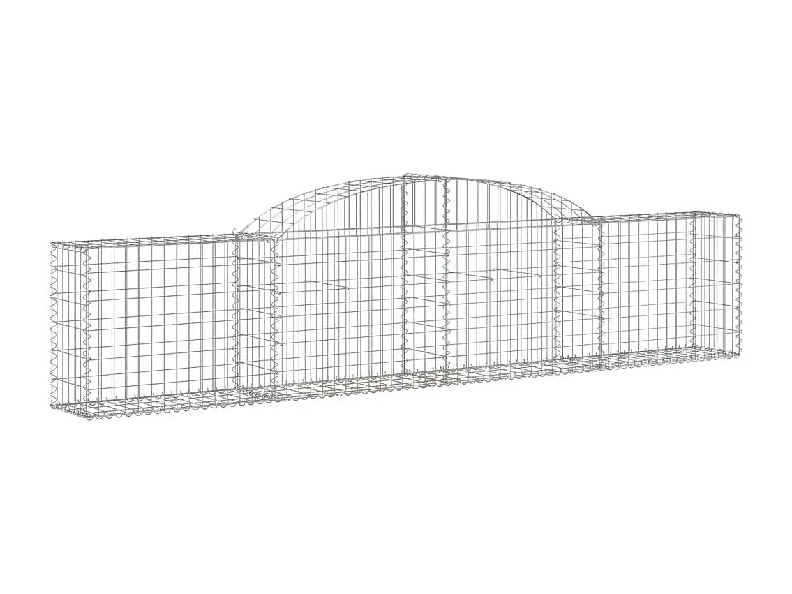 Paniers à gabions arqués 8 pcs 300x30x60-80 Fer galvanisé
