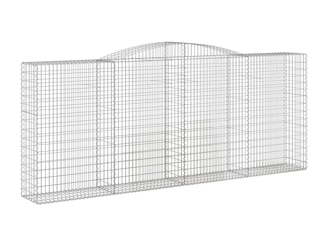 Paniers à gabions arqués 10 pcs 400x50x160-180 fer galvanisé