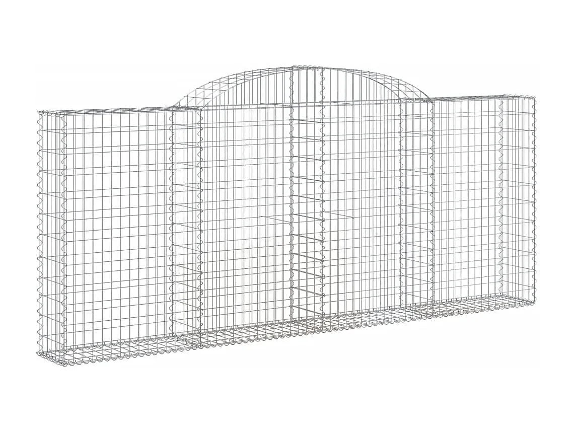 Paniers à gabions arqués 7 pcs 300x30x120-140 fer galvanisé