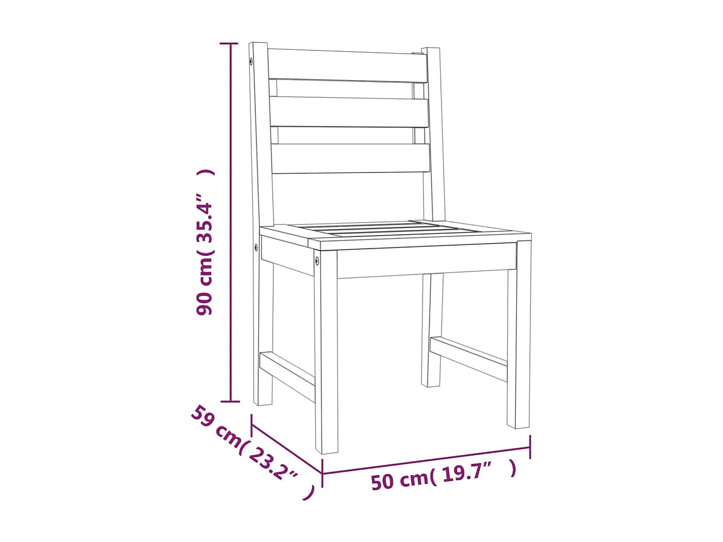 Ensemble à manger de jardin 7 pcs Bois de teck solide