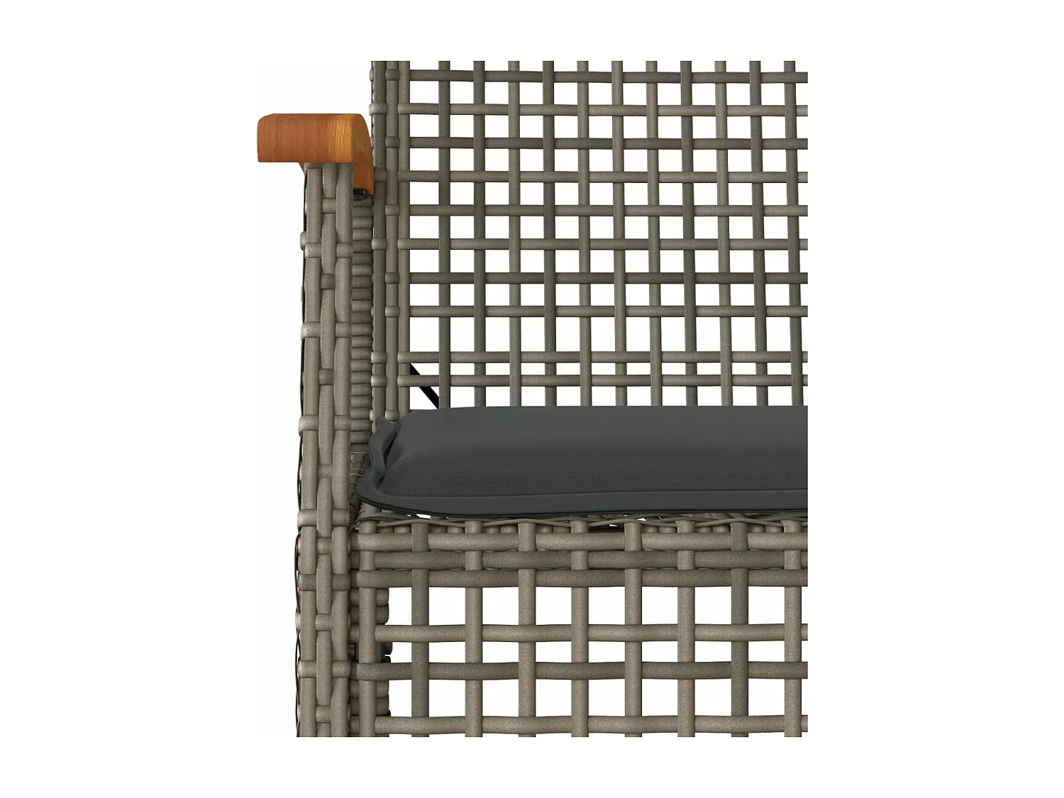 Ensemble à manger de jardin 5 pcs coussins gris résine tressée