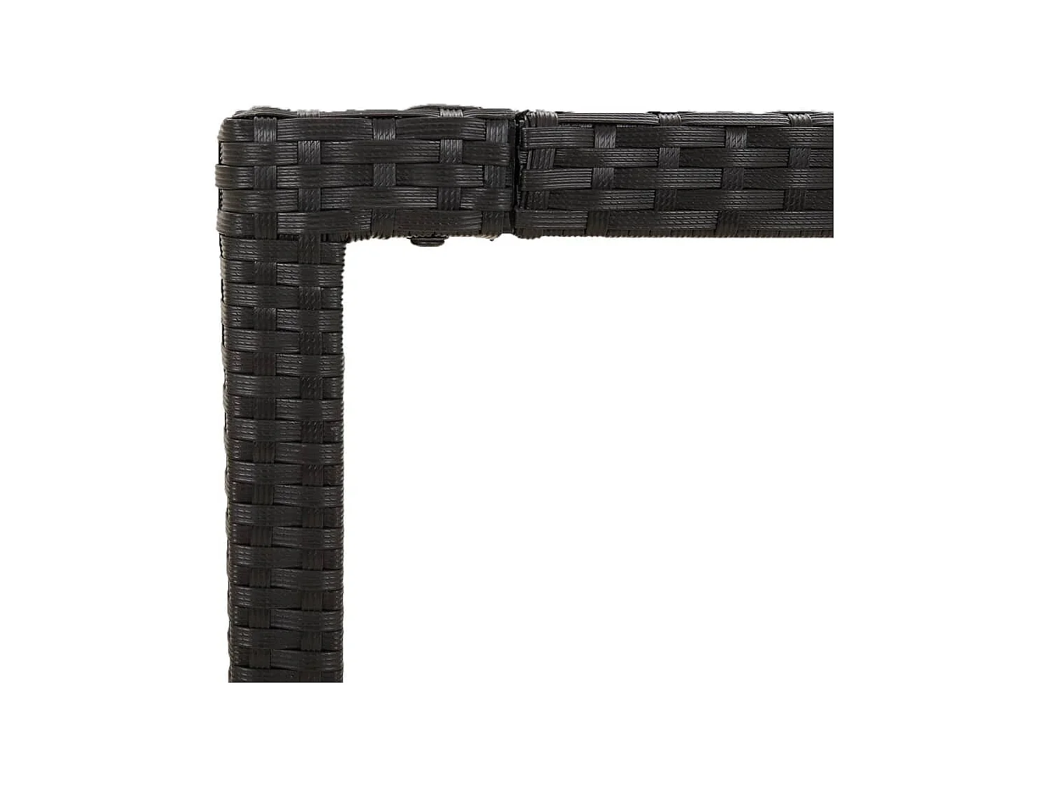 Ensemble à manger de jardin 9pcs coussins noir résine tressée