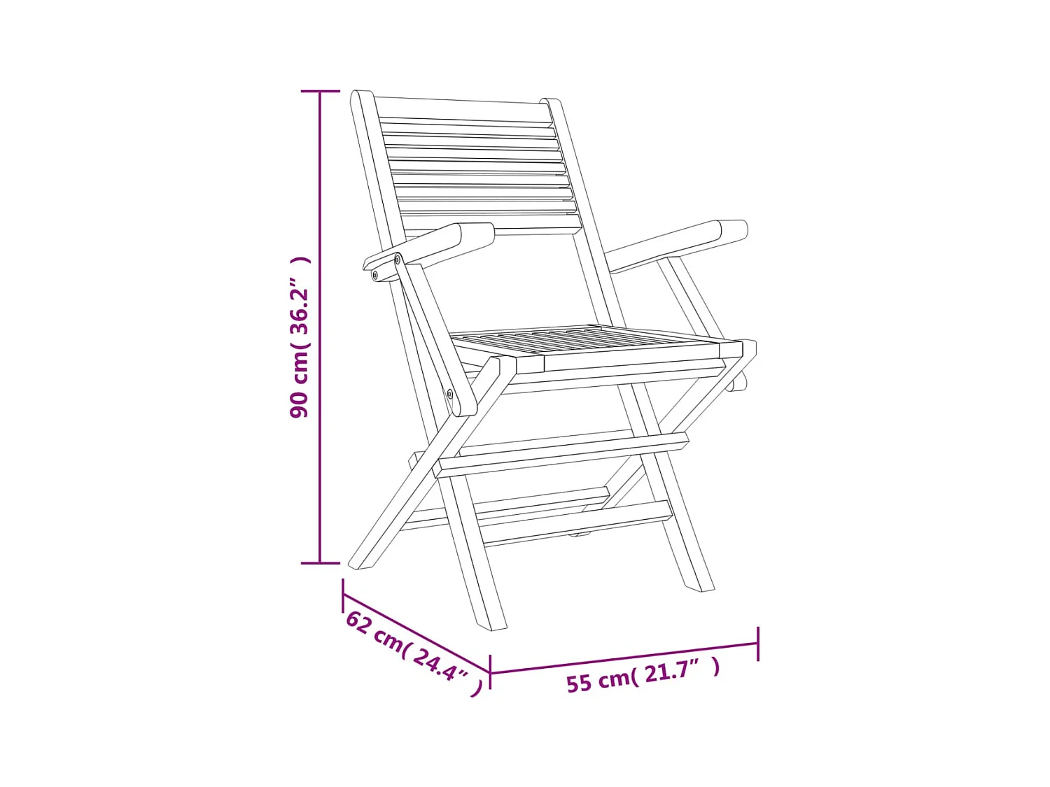 Ensemble à manger de jardin 5 pcs Bois de teck massif