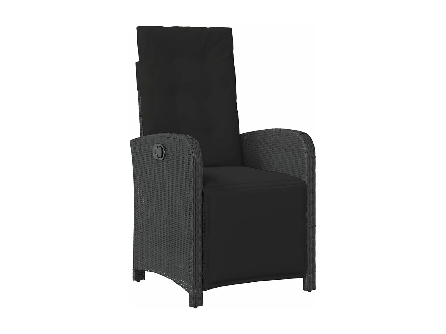 Ensemble à manger de jardin 9pcs coussins noir résine tressée