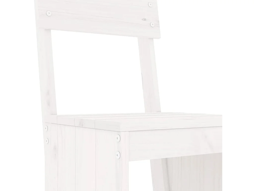 Ensemble de bar de jardin 5 pcs blanc bois massif de pin