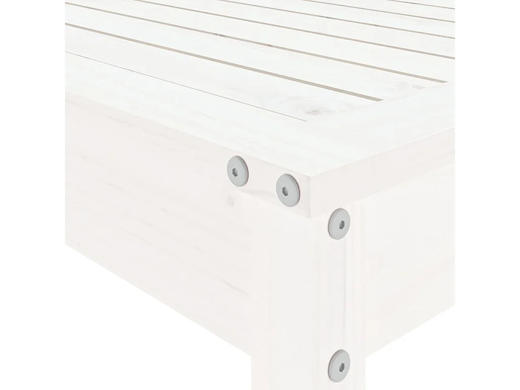 Ensemble de bar de jardin 5 pcs blanc bois massif de pin