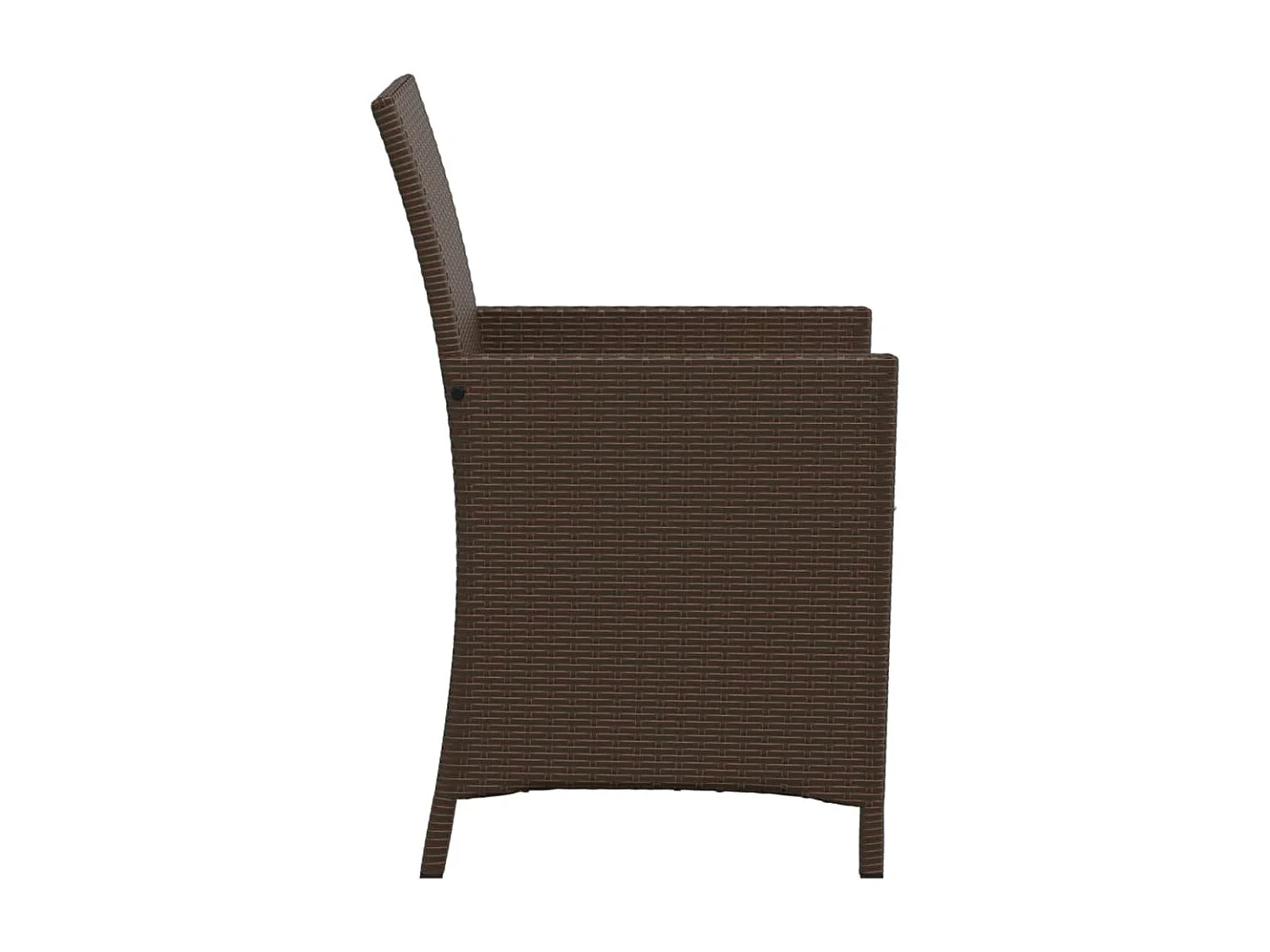 Ensemble de bistro 3 pcs avec coussins marron résine tressée