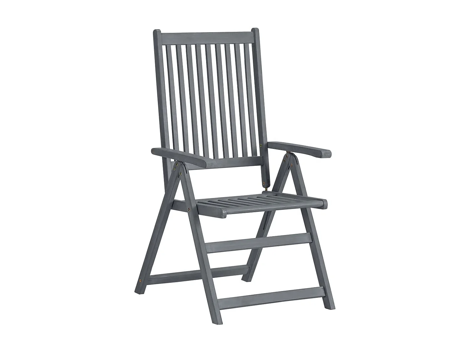 Mobilier à dîner de jardin 5 pcs Bois d'acacia massif Gris 5
