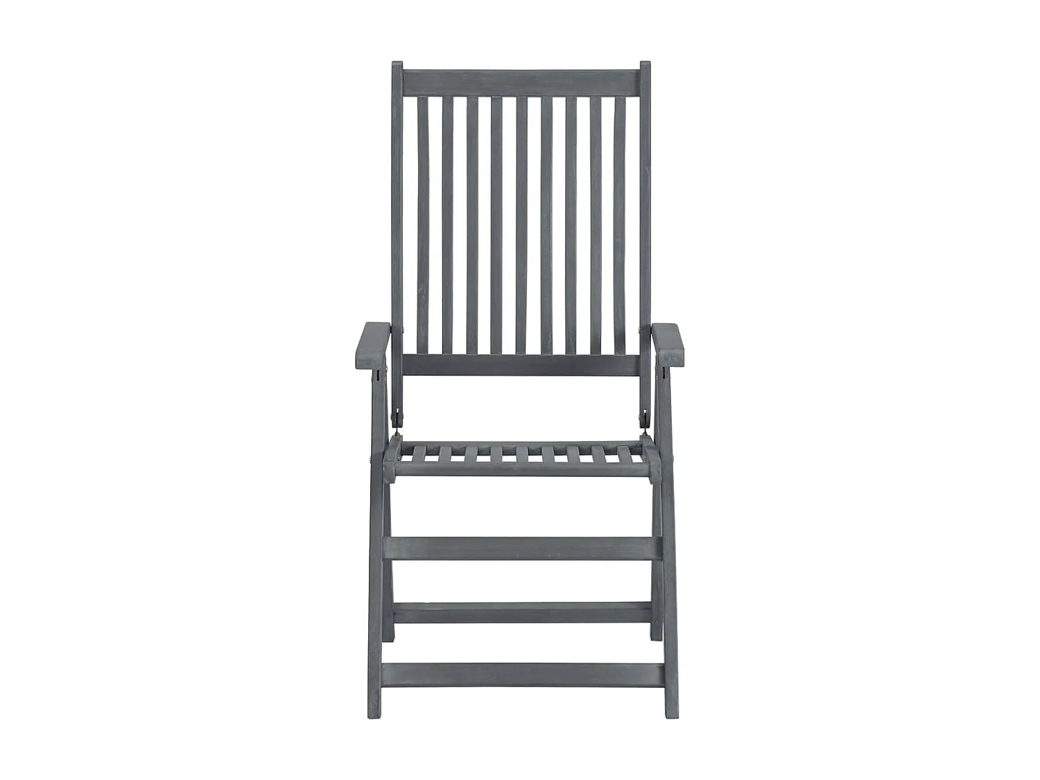 Mobilier à dîner de jardin 5 pcs Bois d'acacia massif Gris 5