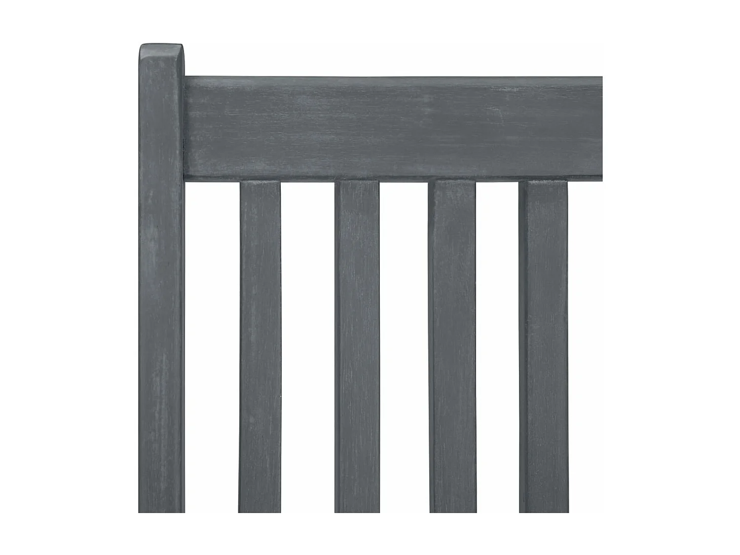 Mobilier à dîner de jardin 5 pcs Bois d'acacia massif Gris 5