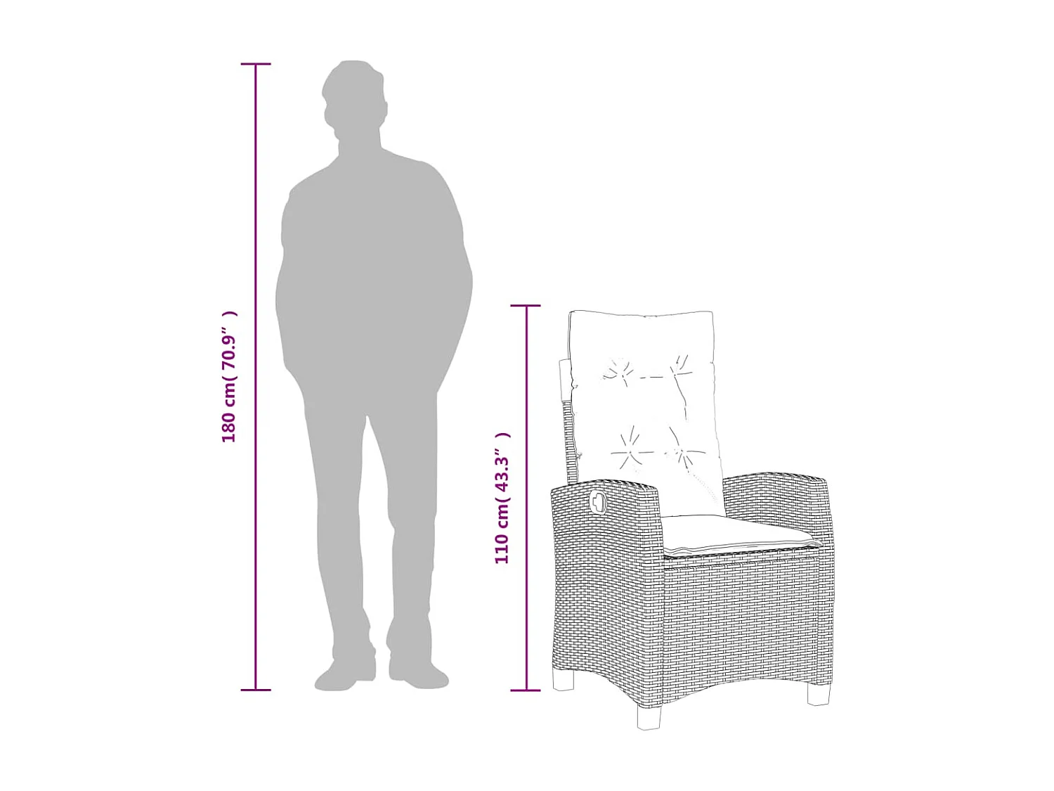 Ensemble à manger de jardin avec coussins 3 pcs Noir