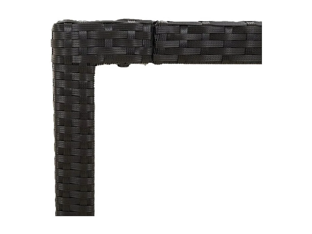 Ensemble à manger de jardin coussins 5pcs Noir Résine tressée