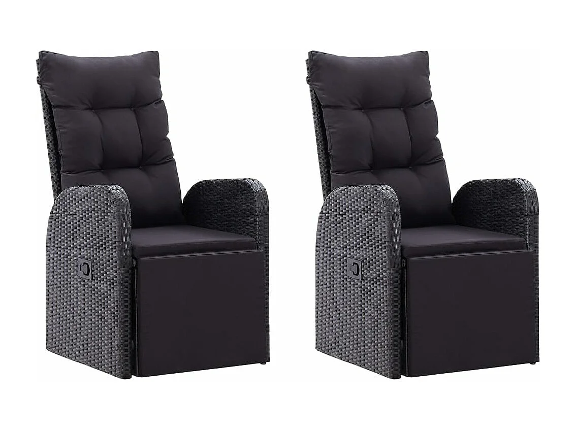 Ensemble de salle à manger de jardin 5 pcs Noir 73