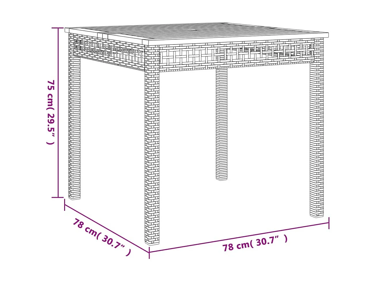 Ensemble à manger de jardin 3 pcs coussins gris résine tressée
