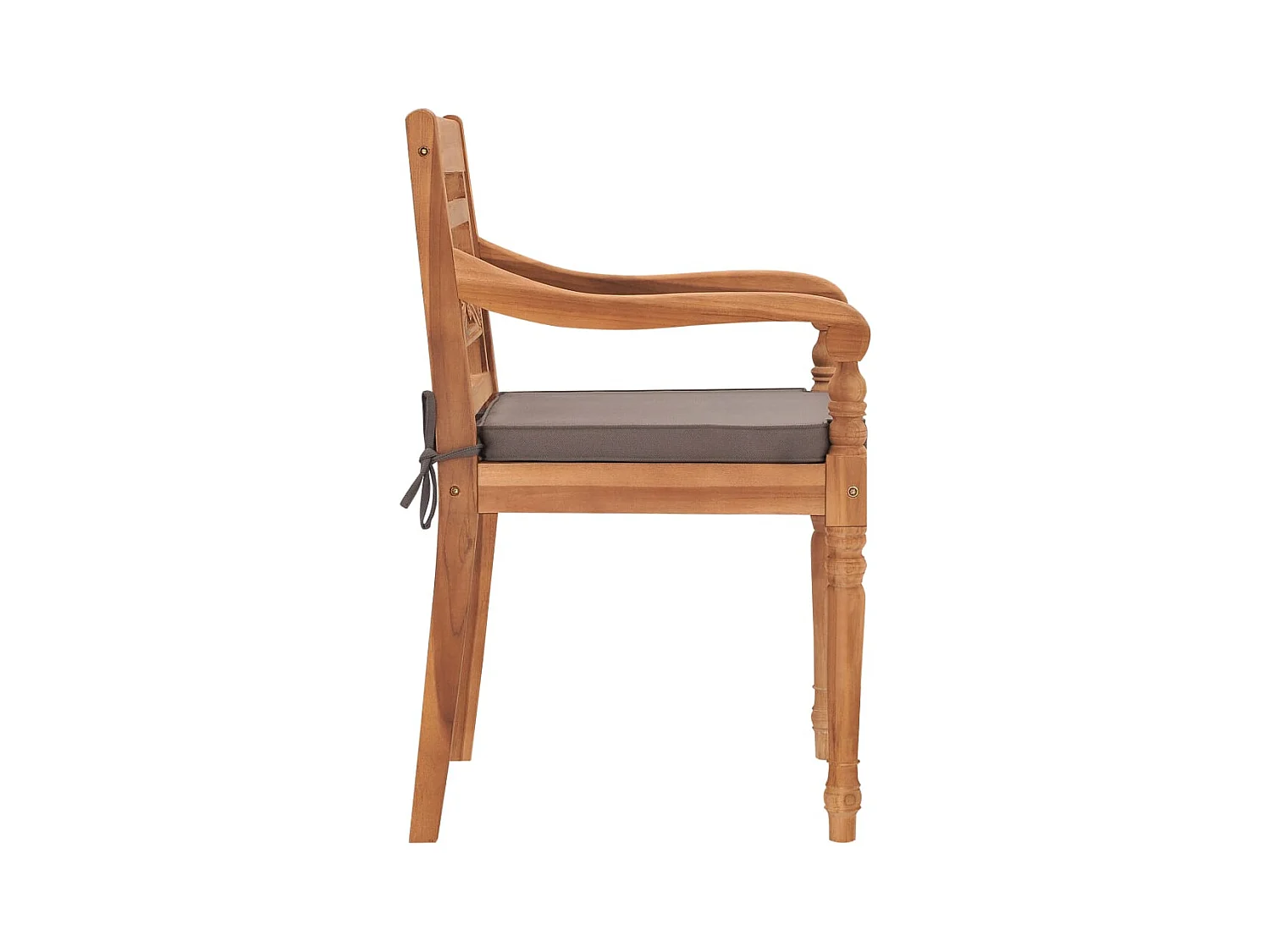 Ensemble à manger de jardin avec coussins gris foncé 3 pcs