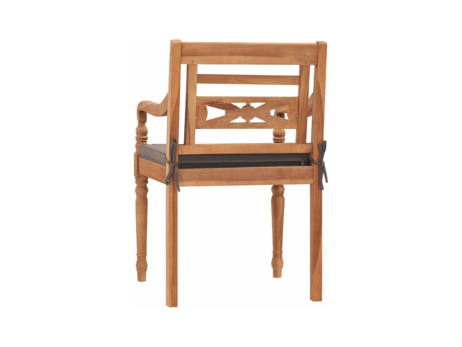 Ensemble à manger de jardin avec coussins gris foncé 3 pcs