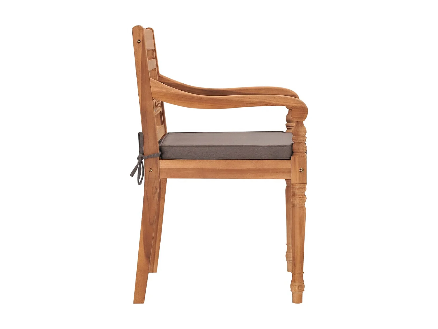 Ensemble à manger de jardin avec coussins gris foncé 3 pcs