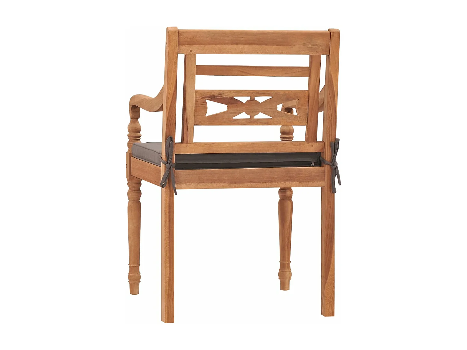 Ensemble à manger de jardin avec coussins gris foncé 3 pcs