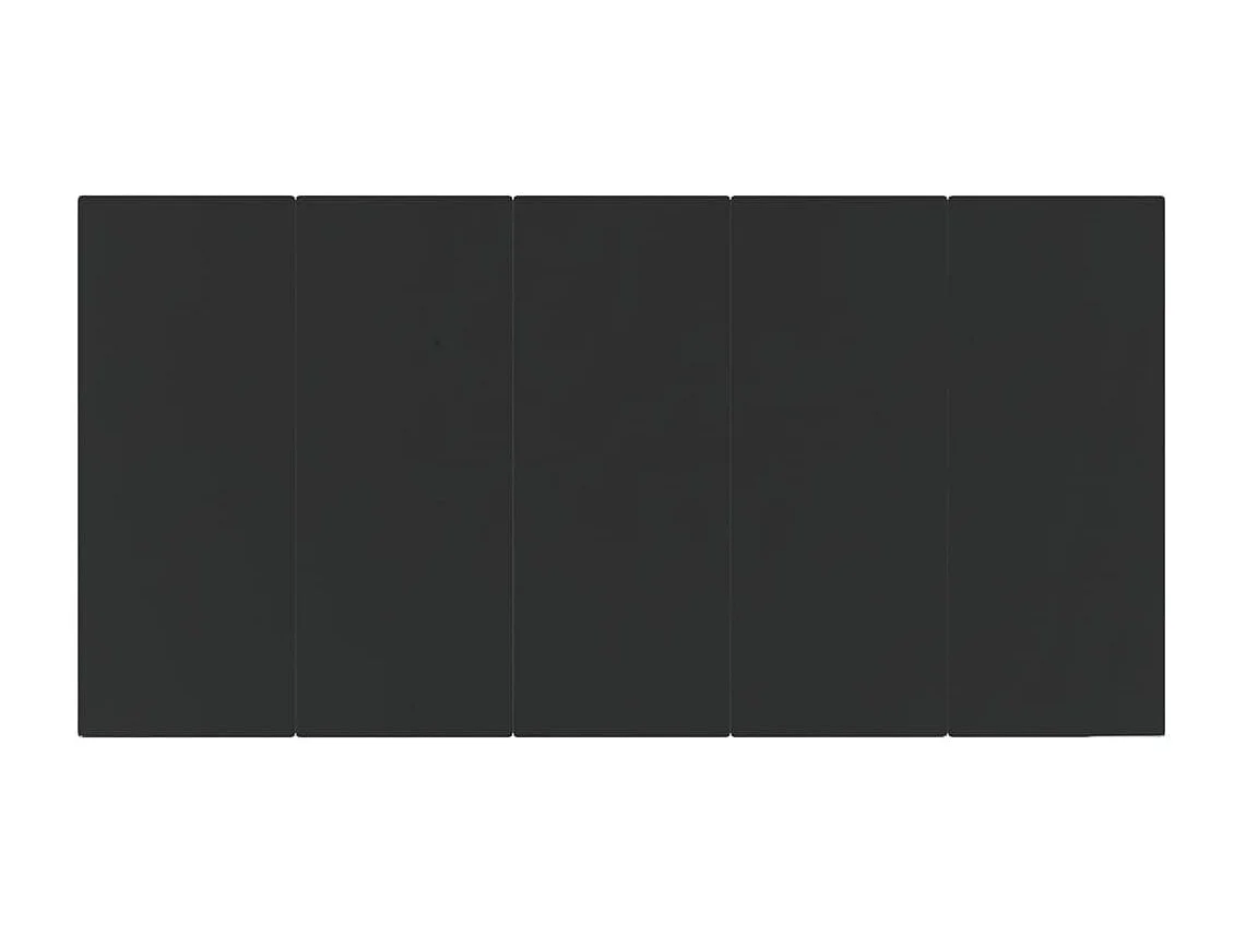 Ensemble à manger de jardin 9pcs gris-noir résine tressée-acier