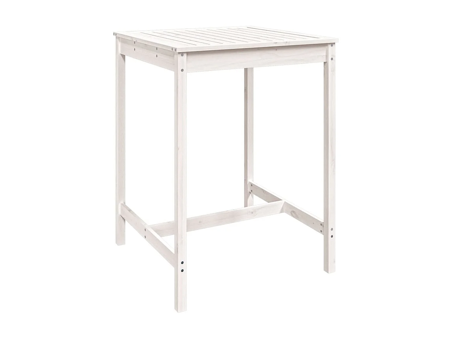 Ensemble de bar de jardin 5 pcs blanc bois massif de pin
