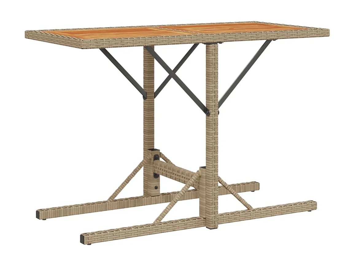 Ensemble de bistro 3 pcs avec coussins beige résine tressée