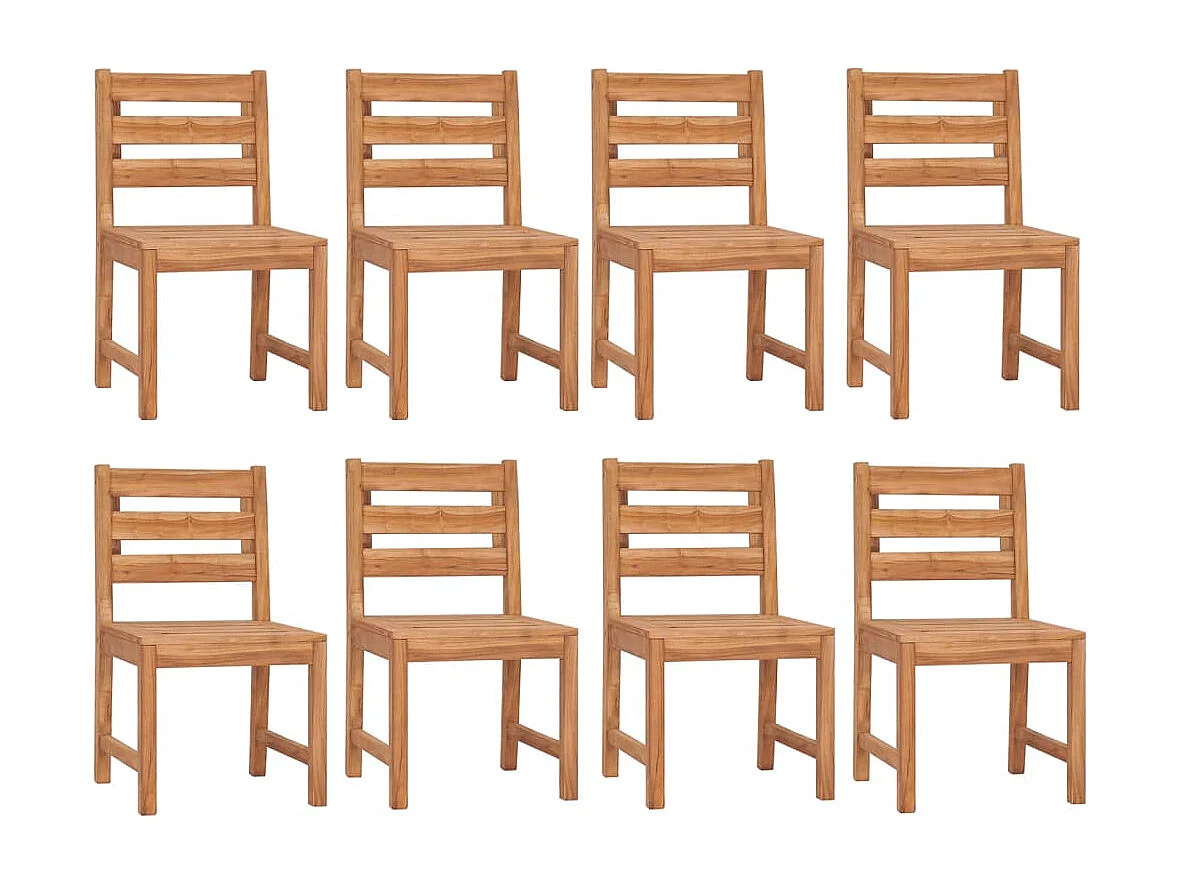 Ensemble à manger de jardin 9 pcs Bois de teck solide