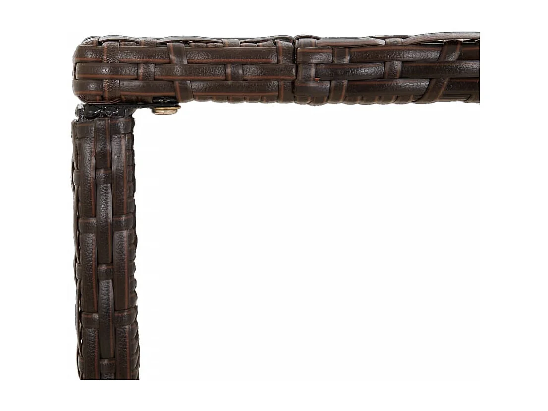 Ensemble de bar de jardin avec coussins 7 pcs marron poly rotin