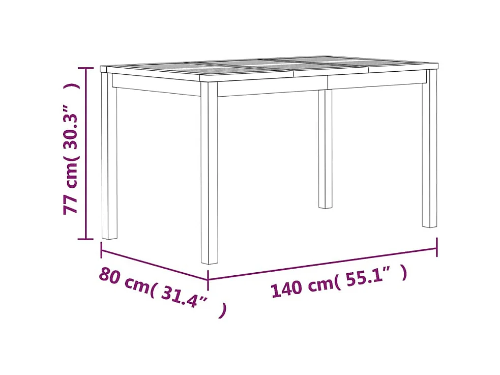 Ensemble à manger de jardin 7 pcs Bois de teck solide